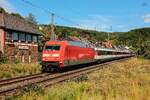 DB 101 104-8 mit EC9 nach Basel in Oberwinter, Juli 2025.
