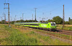 Umgeleiteter Flixtrain mit 6193 435-5 (Siemens Vectron) unterwegs in Gro�korbetha Richtung Erfurt Hbf.