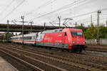 DB 101 076  Cewe Fotobuch  mit IC in Hamburg Harburg, September 2018.