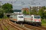 DB 101 013-1  IC  mit IC2155 & DB 146 556-6 mit IC2 in Wuppertal, Juni 2024.