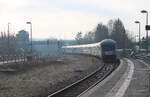 D-DB 61 80 80-91 161-2 Bpmmbdzf 286.1 am Zugschluss des IC 2151 von Kassel-Wilhelmshöhe nach Gera Hbf, am 20.02.2026 bei der Ausfahrt in Jena-Göschwitz. Es zieht die PRESS 246 049-2.