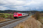 101 082 DB Fernverkehr mit IC 2082  Königssee  (Berchtesgaden Hbf - Hamburg-Altona) bei Oberdachstetten, 05.12.2021