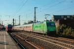 DB 101 088-3 'DEVK' Volle Tatkraft voraus! schiebend mit IC2157 in Düsseldorf Oberbilk, März 2026.