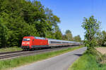 Eine weitere IC-Linie mit den alten Reisezugwagen verabschiedet sich:

101 136-0 (DB) mit dem letzten IC 2311 Richtung K�ln Hbf in Senden B�sensell, 30. April 2026