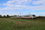 Einer der letzten Einsatztage der IC1, am 11.9.26  schob die frisch folierte 101 110 ihren IC mit Steuerwagen vorran von Hamm in Richtung Kassel