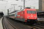 DB 101 080-0  Cewe Fotobuch  mit IC in Essen Hbf, Oktober 2012.