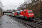 DB 101 092-5  Bernina Express  schiebt IC2024 in Wuppertal Hbf, Februar 2014.