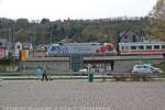 DB 101 144  Hertha BSC mit IC in Oberwesel, M�rz 2014.