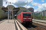 Durchfahrt am 24.05.2014 von Metropolition 101 131-1 mit dem IC 2005 (Emden Hbf - Konstanz) in Ludwigshafen (Rhein) Mitte gen Mannheim.