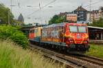 151 129-4 Railpool/DB & 185 077  Stahl auf Stahl  in Wuppertal, Juni 2024.