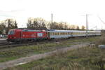 DB Systemtechnik 193 969 mit dem Mess 94425 nach Vieselbach, am 08.11.2022 in Neudietendorf.