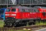 D-DB 218 424-0 fuhr am 08.05.2026 mit ihrem RE 2 (RE 32869) von L�beck Hbf (AL) nach Bad Kleinen (WK). Hier bei der Ausfahrt aus dem L�becker Hbf (AL).