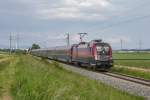 1116 229 war am 7.6.13 mit dem RJ 64 als Umleiter bei Plattling Richtung M�nchen unterwegs.