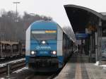 223 070 mit ihrem Alex-Zug nach M�nchen Hbf in Marktredwitz
