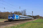 101 033-9 (Train Charter Service) mit dem RE3 Richtung Düsseldorf Hbf in Hamm Pelkum, 18. März 2026