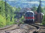 Dieser RE-zug mit einer Br.110 fuhr am 18.05.07 bei knapp 30C durch die Hitze in richtung Aalen.