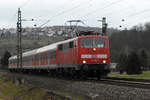 02.02.2018 Streckenabschnitt Uhingen 111 139-2