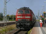 218 427 mit ihrem IRE nach Stuttgart am 23.8.19 in Laupheim West