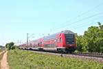 Am Mittag des 02.06.2020 fuhr der Freiburger-Steuerwagen D-DB 50 80 86-81 103-3 (Bauart: DBpbzfa 766.4) zusammen mit der Schublok 146 228-2  St.