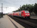 DB 146 229-0  L'Or del'azur  mit dem IRE 5188 von Kreuzlingen (CH) nach Karlsruhe Hbf, bei der Ausfahrt in Singen (Hohentwiel); 22.06.2010