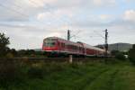 Diese Interessante Garnitur war am 3.9.2010 auf der Main Neckar Bahn bei Weinheim unterwegs.