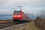 Am 03.01.2014 schob die Freiburger 146 109-4  Baden-Württemberg erfahren  den RE 26510 (Basel Bad Bf - Offenburg) am Winzerörtchen Hügelheim ihrem nächstem Zwischenhalt in