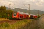 Eine RB nach Offenburg in der Abendsonne von Kollmarsreuthe.