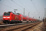 Einfahrt am 18.03.2015 von der Freiburger 146 113-6  Baden Württemberg erfahren  mit einem RE (Offenburg - Basel Bad Bf) in den Bahnhof von Orschweier.