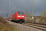 Ausfahrt am 05.04.2015 von der Freibruger 146 115  Baden Württemberg erfahren  mit einem RE (Offenburg - Basel Bad Bf) aus Müllheim (Baden) gen Auggen.