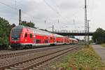 Ausfahrt am 10.08.2015 vom D-DB 50 80 86-35 065-1 als RE (Basel Bad Bf - Offenburg) zusammen mit der Schublok 146 109-4  Baden Württemberg erfahren/Lahr (Schwarzw)  aus dem Bahnhof von Müllheim (Baden) in Richtung Norden-. Gruß an den netten Tf zurück!