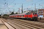 Am 25.08.2015 fuhr die Mühldorfer 218 498-4 mit ihrer RB (München Hbf - Mühldorf) durch München Heimeranplatz gen Ostbahnhof.