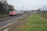 101 086-7 mit dem RE 4011 von Nürnberg Hbf nach München Hbf bei Rohrbach, 21.10.2017