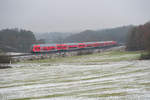 RE 4857 von Nürnberg Hbf nach München Hbf bei Edlhausen, 22.11.2018