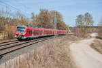 440 806 als RB 58115 von Würzburg Hbf nach Treuchtlingen bei Oberhessbach, 23.02.2019