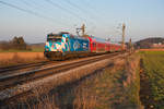 146 245  100 Jahre Freistaat Bayern  mit dem RE 4860 von München Hbf nach Nürnberg Hbf bei Seubersdorf, 23.03.2019