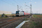 193 802 mit dem RE 4966 von Nürnberg Hbf nach Coburg bei Altendorf, 31.03.2019