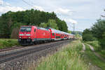 146 241 mit dem RE 4860 (München Hbf - Nürnberg Hbf) bei Postbauer-Heng, 21.06.2019