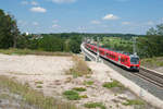 440 818 als RE 58213 (Würzburg Hbf - Nürnberg Hbf) bei Emskirchen, 23.06.2019