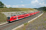 440 302 als RE 58220 (Nürnberg Hbf - Würzburg Hbf) bei Emskirchen, 23.06.2019