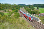 445 081 als RE 57045 (Treuchtlingen - München Hbf) bei Gundelsheim, 20.09.2019