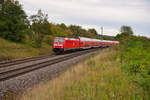 146 240 mit dem RE 4860 (München Hbf - Nürnberg Hbf) bei Pölling, 22.09.2019