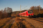 440 324 mit der RB (Würzburg Hbf - Treuchtlingen) bei Lehrberg, 06.01.2020