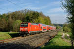 146 241 mit dem RE 4860 (München Hbf - Nürnberg Hbf) mit Postbauer-Heng, 04.18.2020