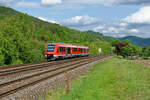 622 046 als RB 58522 (Neuhaus (Pegnitz) - Nürnberg Hbf) bei Hersbruck rechts der Pegnitz, 10.05.2020