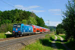 146 246  Bahnland Bayern  mit dem RE 4860 (München Hbf - Nürnberg Hbf) bei Postbauer-Heng, 25.06.2020