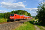 146 243 DB Regio mit dem RE 4860 (München Hbf - Nürnberg Hbf) bei Postbauer-Heng, 13.07.2020