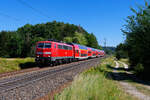 111 130 DB Regio als RE 4856 (München Hbf - Nürnberg Hbf) bei Postbauer-Heng, 31.07.2020