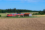 146 245 mit dem RE 4858 (München Hbf - Nürnberg Hbf) bei Batzhausen, 20.08.2020