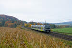 440 907 agilis als ag 84197 (Neumarkt (Oberpf) - Plattling) bei Parsberg, 25.10.2020