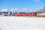 445 051 DB Regio als RE 4613 (Frankfurt (Main) Hbf - Bamberg) bei Karlstadt, 12.02.2021